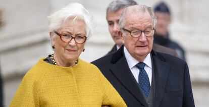 El rey emérito de Bélgica, Alberto II, y su esposa Paola.