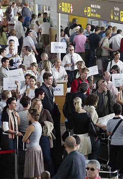 Asistentes al Congreso Mundial de Cardiología en Barcelona.