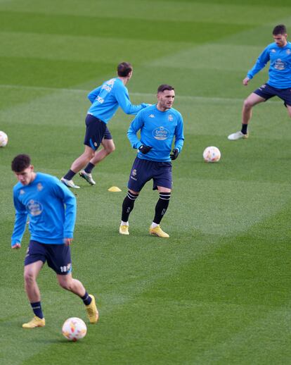 Entrenamiento del Deportivo en Riazor. 