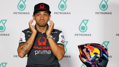 Jorge Martín atiende a los medios en la previa del Gran Premio de Malasia.