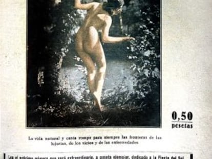 Portada de 1935 de la revista naturista 'Pentalfa', que arribà a tiratges de fins a 25.000 exemplars.