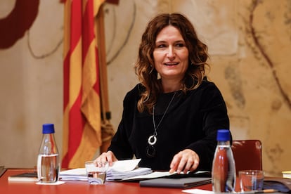 La consejera de Presidencia, Laura Vilagra, que ha presidido este martes la reunión semanal del Ejecutivo catalán.
