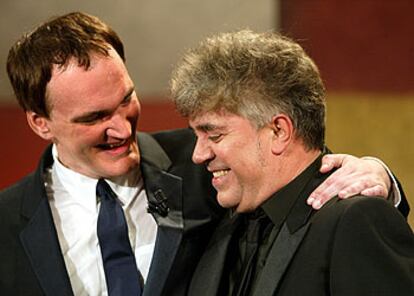 Quentin Tarantino y Pedro Almodóvar, durante la gala de apertura del festival.