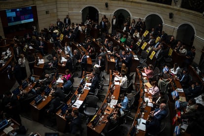Sesión en el senado de la república en Bogotá, el 14 de mayo del 2025. 