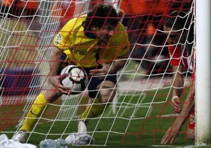 Messi tras marcar el segundo gol