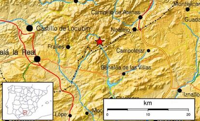 Epicentro del terremoto.