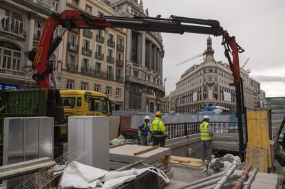 La parada de metro de Sevilla, en la línea 2, cerrada por las obras de la Operación Canalejas.