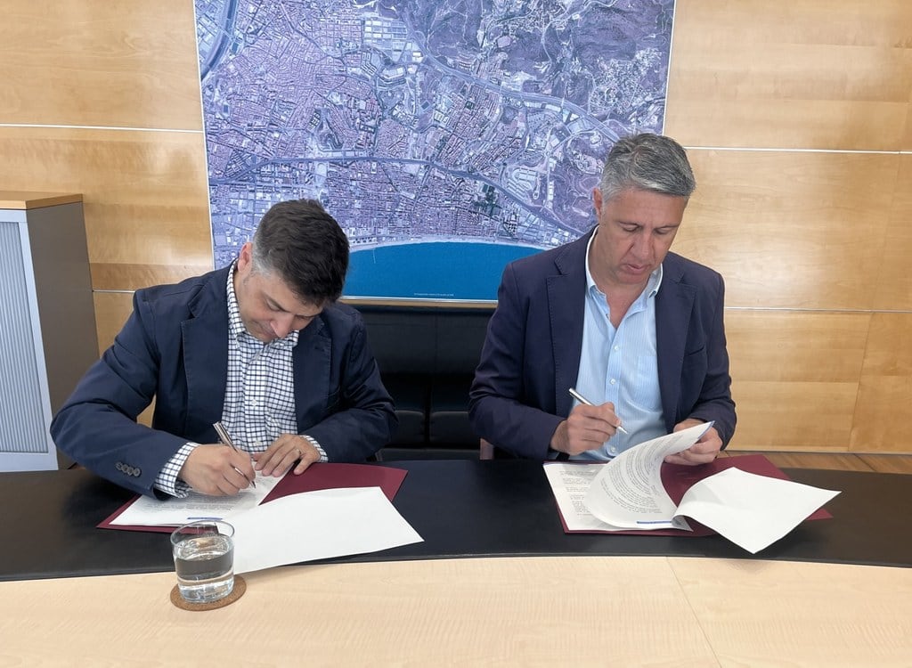 Jofre Clofent y Xavier García Albiol cuando firmaron la contratación del gerente.