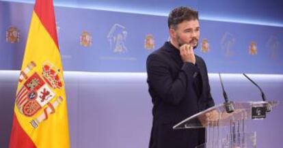 El portavoz de Esquerra Republicana (ERC) en el Congreso, Gabriel Rufián.