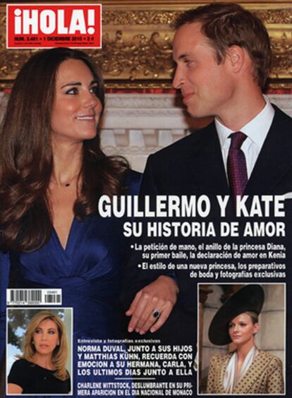 Portada de la revista <i>¡Hola!</i>, del 1 de diciembre de 2010