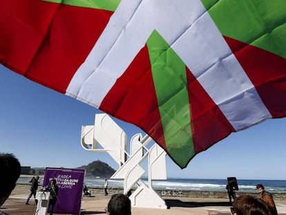 Celebración el pasado 27 de marzo del Día de la patria vasca (Aberri Eguna) en San Sebastián.