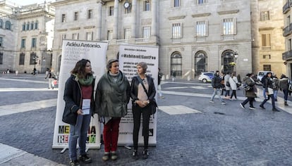 Representantes de las entidades impulsoras de tres consultas, en enero de 2018.