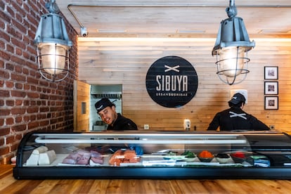 Restaurante Sibuya Urban Sushi Bar, en la calle Ibiza de Madrid.
