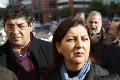 Josefa Medrano, en una manifestación en Sevilla.