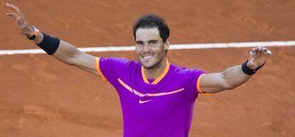 Rafa Nadal en el Open de Madrid 2017.