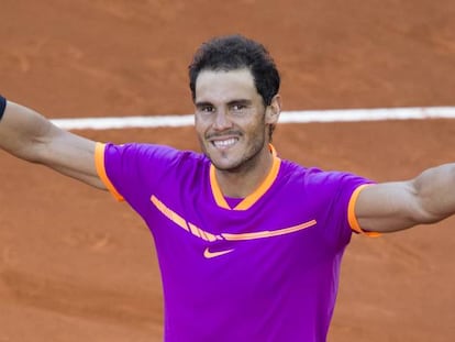 Rafa Nadal en el Open de Madrid 2017.