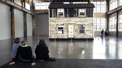 La casa de Rosa Parks en una muestra en Providece, Rhode Island (Estados Unidos).