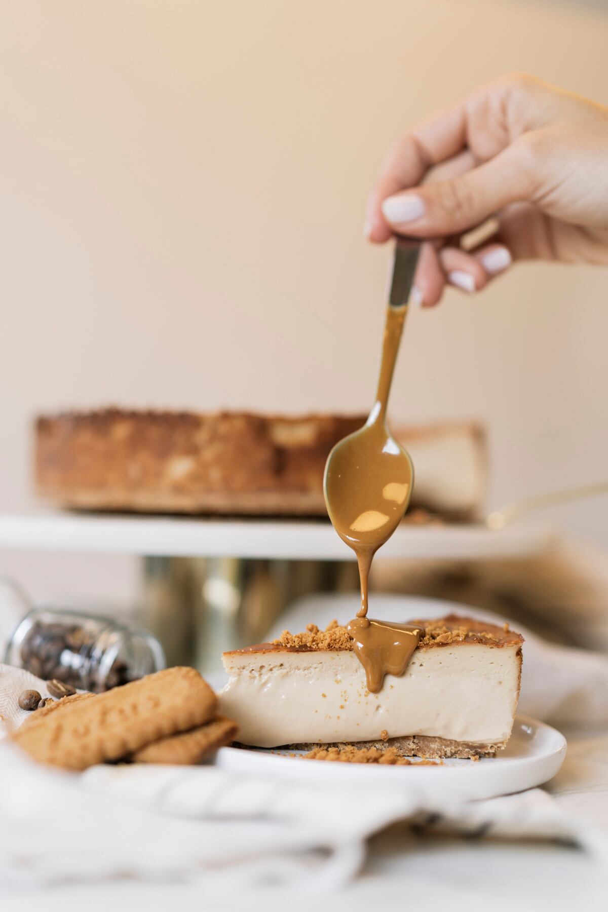 El cheesecake de JonCake también lleva crema de Lotus.