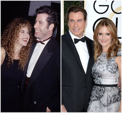 John Travolta y Kelley Preston se conocieron en el rodaje de la película ‘Los expertos’ y se casaron dos años después, en 1991, en el que para ella sería su tercer matrimonio. Sin duda la clave del éxito de estos casi 27 años de casados ha sido permanecer unidos en momentos difíciles. En 2009, la pareja sufrió la muerte de su hijo Jett a los 16 años, una situación muy dura que lograron superar gracias a su otra hija Ella, de 17 años, y Benjamin, de 7. El matrimonio también ha luchado contra los incesantes rumores sobre la homosexualidad del actor.