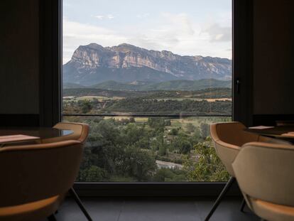 Imagen desde el restaurante Callizo, en Aínsa (Huesca).