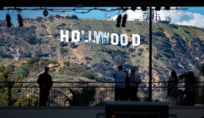 El cartel de Hollywood, situado en el Monte Lee, en Los Ángeles, California.