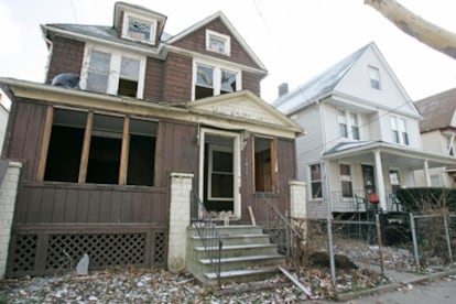 Viviendas abandonadas en un barrio de Cleveland, en el Estado de Ohio.