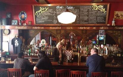Barra del pub Fergie&#039;s, en Filadelfia. 
