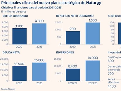 Naturgy invertirá 14.000 millones hasta 2025 y recortará el dividendo hasta un 85% del beneficio