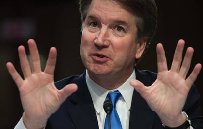 Brett Kavanaugh, la semana pasada en el Senado.