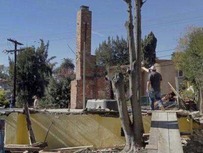 Demolición de la casa en Westwood donde vivió Bradbury.