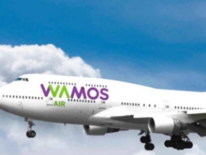 Un avi&oacute;n de Wamos Air, antigua Pullmantur Air. 