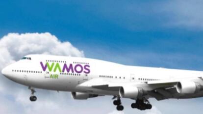 Un avi&oacute;n de Wamos Air, antigua Pullmantur Air. 