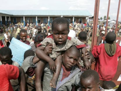 Un campamento de desplazados en Kibati, en la provincia de Kivu Norte.