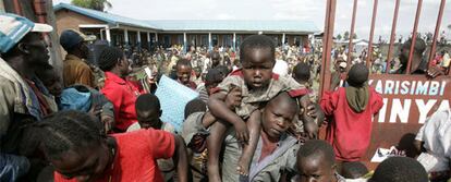 Un campamento de desplazados en Kibati, en la provincia de Kivu Norte.