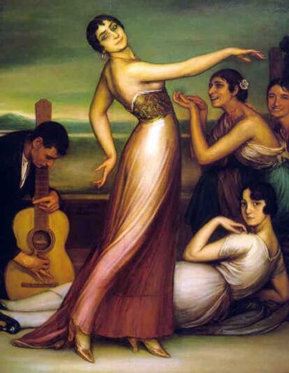 La bailaora Julia Borrull pintada por Julio Romero de Torres.