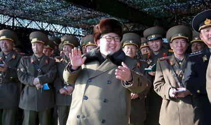 Imagen de Kim Jong-un difundida este viernes por la agencia KCNA.