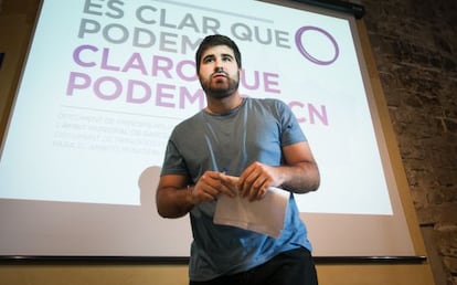 Marc Bertomeu, secretario general del Podemos en Barcelona.