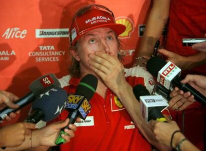 Kimi Raikkonen, ayer los periodistas.