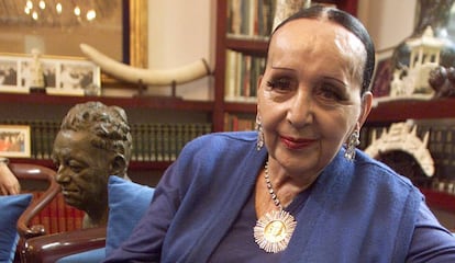 Dolores Olmedo, patrocinadora y amiga del muralista mexicano Diego Rivera