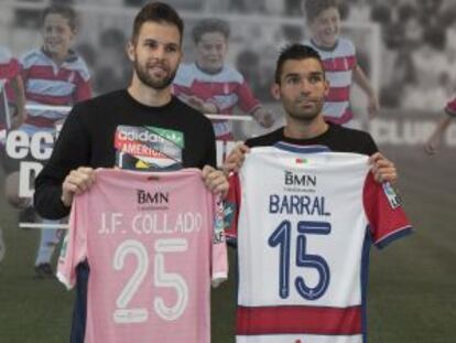 Presentaci&oacute;n del meta Jes&uacute;s Fern&aacute;ndez y David Barral en el Granada. 