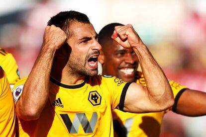 Jonny celebra su gol con el Wolverhampton el pasado fin de semana.