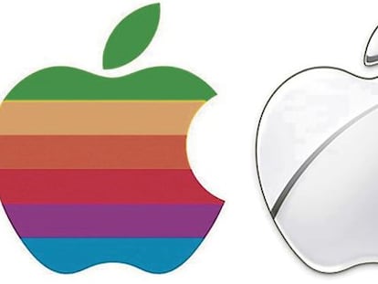 El primer logo de Apple y el &uacute;ltimo