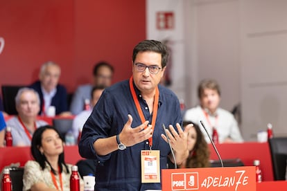 Óscar López, durante su intervención en el Comité Federal del partido.