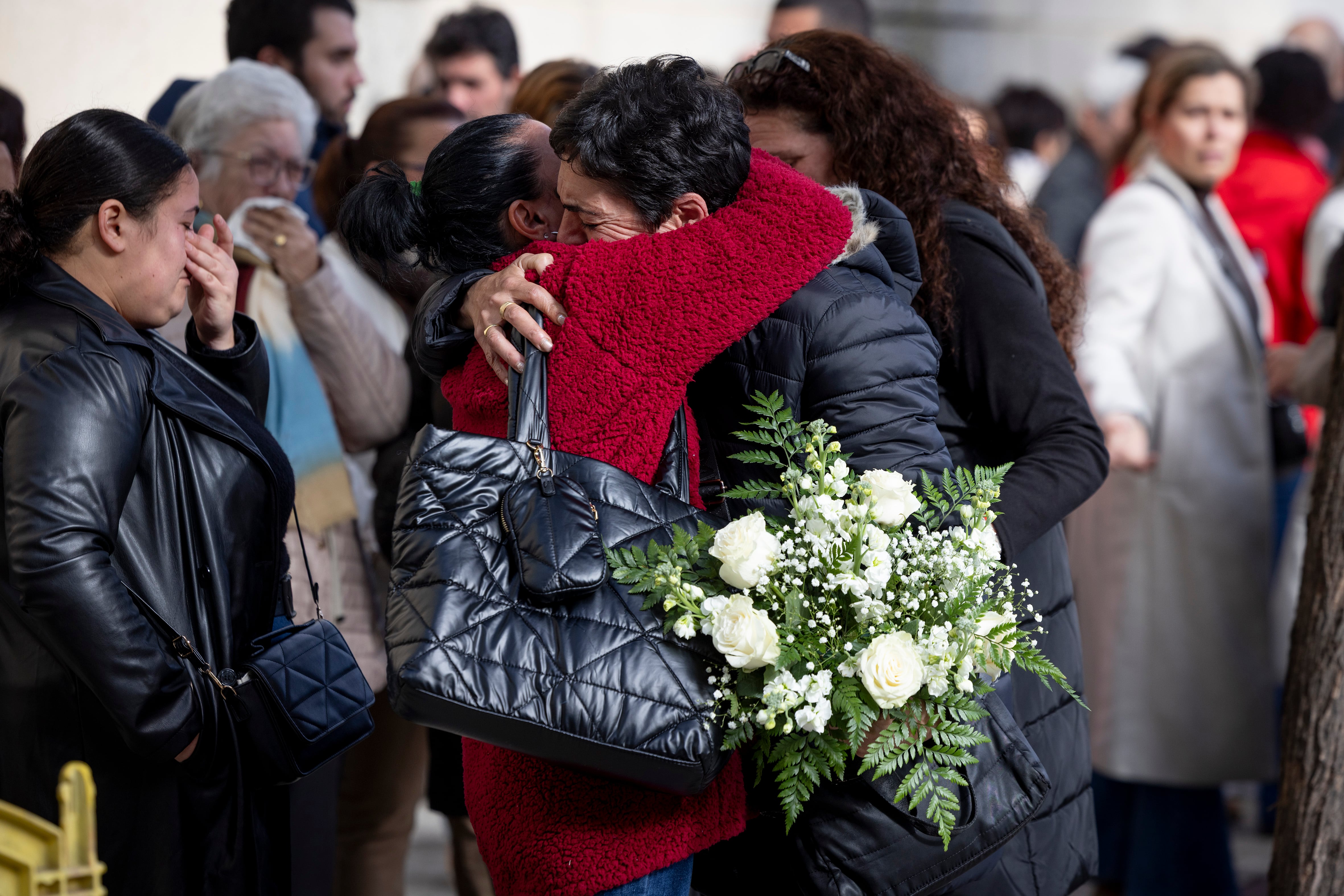 Funeral en la localidad onubense de Aljaraque por cuatro fallecidos en el accidente ferroviario de Adamuz, en Córdoba.