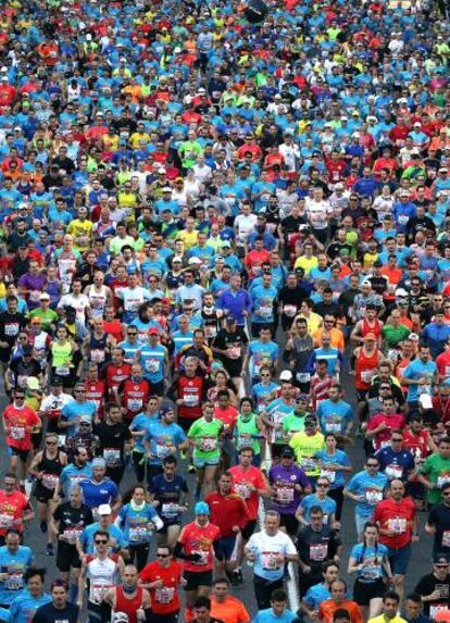 Participantes en el Maratón de Madrid de 2019