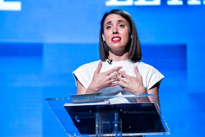 Irene Montero, durante un debate electoral el pasado junio.