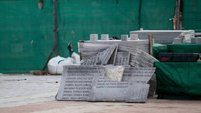 El memorial histórico inacabado en el cementerio de la Almudena, el 25 de noviembre.