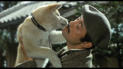 A scene from 'Hachiko Monogatari' (1987).