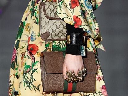 Detalle de los bolsos de Gucci de su desfile del pasado invierno.