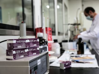 Cajas del fármaco remdesivir en un hospital egipcio, el pasado mes de junio.